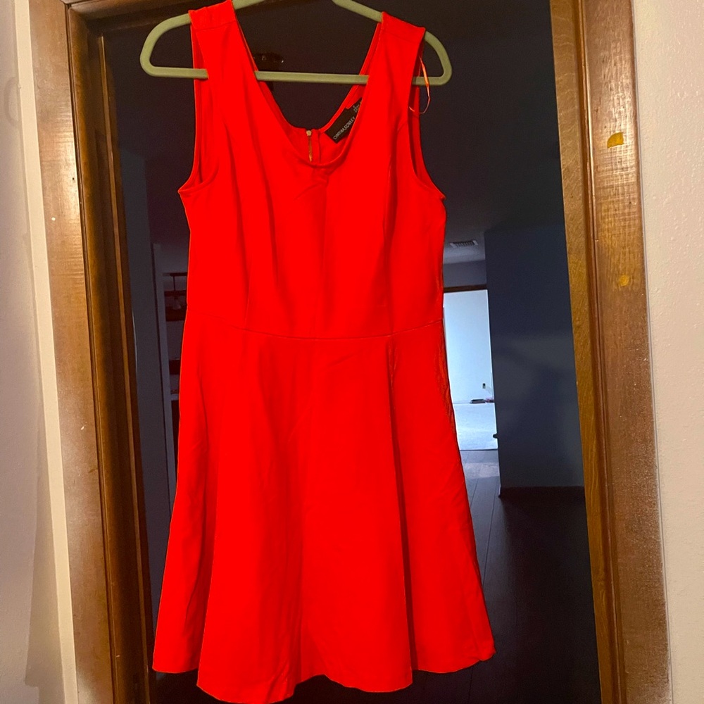 Cynthia Rowley XL Flare Short Orange Dress